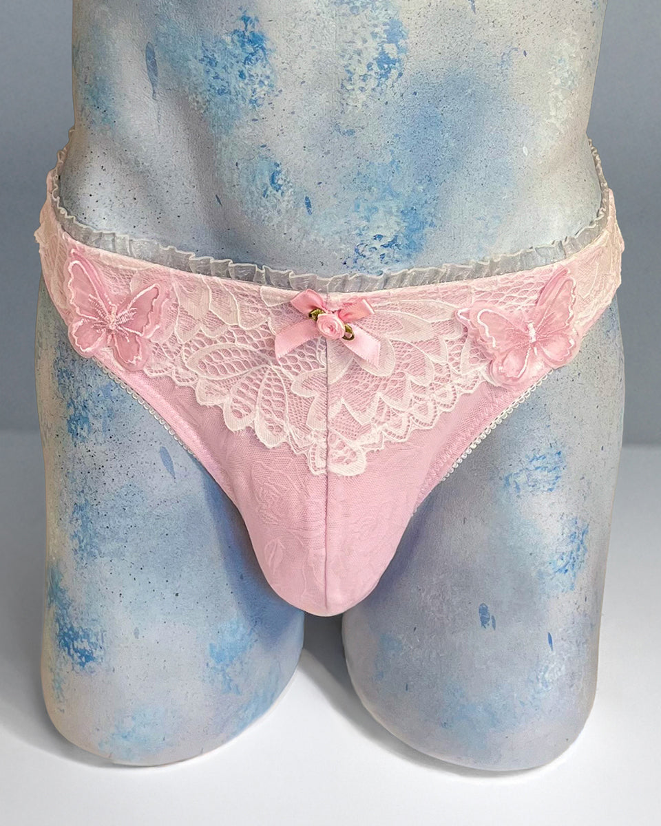Pink Butterfly Thong