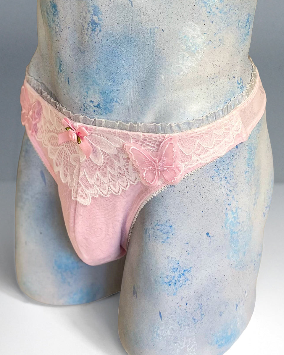 Pink Butterfly Thong