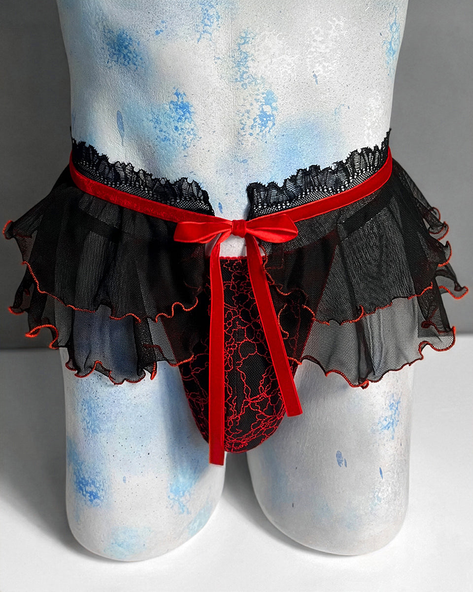 Burgundy Promise Thong Set